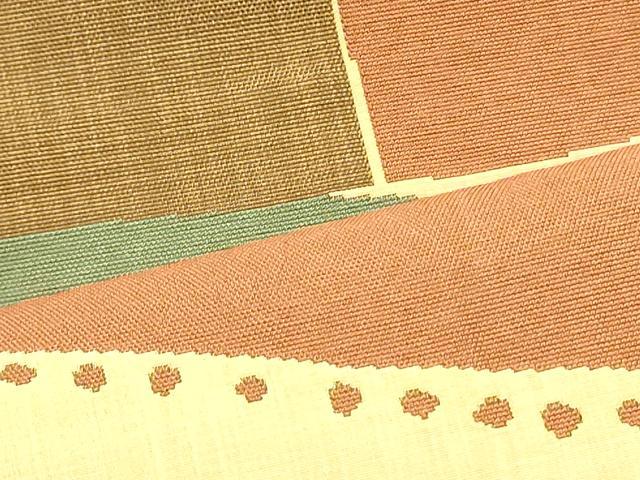 平和屋着物●名門木屋太 今河織物 六通柄袋帯 抽象文様 正絹 逸品 DAAV9124ob