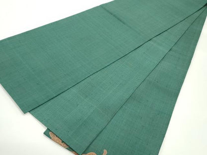 平和屋着物●中国三大刺繍 スワトウ刺繍 汕頭刺繍 相良刺繍 総刺繍 太鼓柄袋帯 紬地 扇面飛鶴更紗花鼓文 正絹 逸品 未使用 DAAV9185ob