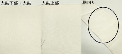 平和屋着物●爪掻き本綴れ　八寸名古屋帯　道長抽象舞花文　生成り色　金銀糸　正絹　逸品　DAAV9188ob