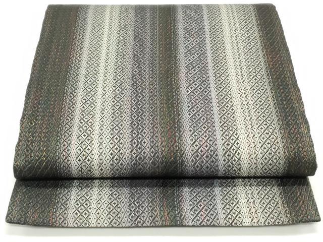 平和屋着物▽両面 全通柄袋帯 スリーシーズン 春夏秋 間道 正絹 逸品 未使用 DAAV9211ob