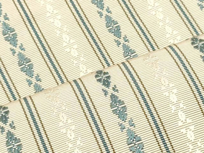 平和屋着物●本場筑前博多織　八寸名古屋帯　献上　練色　正絹　逸品　DAAV9221ob