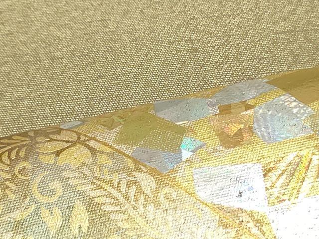 平和屋着物●金彩友禅作家 金彩の魔術師 堀省平 金煌織 太鼓柄袋帯 王朝名物裂 本真綿綴 正絹 逸品 DAAV9222ob