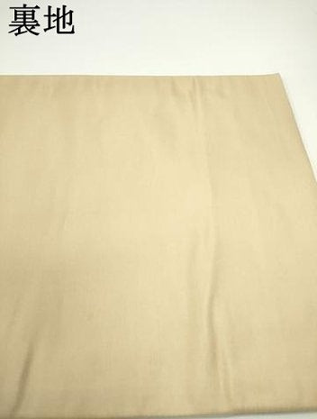 平和屋着物●全通柄袋帯　花菱文　ワンポイント　草花文　金通し地　正絹　逸品　DAAV9224ob