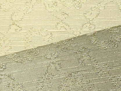 平和屋着物●全通柄袋帯　花菱文　ワンポイント　草花文　金通し地　正絹　逸品　DAAV9224ob