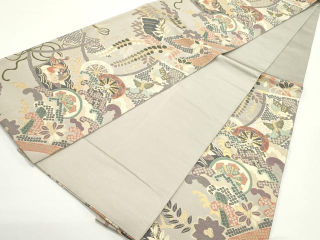 平和屋着物●六通柄袋帯　唐織　鬼壁錦　錦彩絢麗文　金糸　正絹　逸品　DAAV9239ob