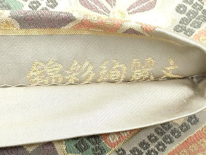 平和屋着物●六通柄袋帯　唐織　鬼壁錦　錦彩絢麗文　金糸　正絹　逸品　DAAV9239ob
