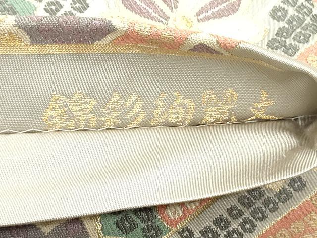 平和屋着物●六通柄袋帯　唐織　鬼壁錦　錦彩絢麗文　金糸　正絹　逸品　DAAV9239ob