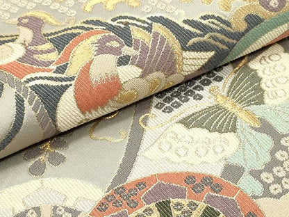 平和屋着物●六通柄袋帯　唐織　鬼壁錦　錦彩絢麗文　金糸　正絹　逸品　DAAV9239ob