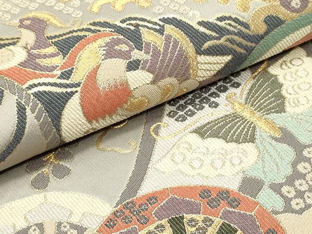平和屋着物●六通柄袋帯　唐織　鬼壁錦　錦彩絢麗文　金糸　正絹　逸品　DAAV9239ob