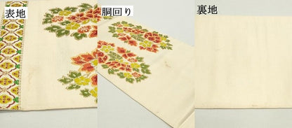 平和屋着物●六通柄　本袋帯　唐織　天平花喰鳥　金銀糸　正絹　逸品　DAAV9245ob