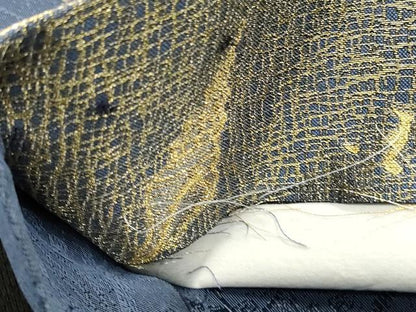 平和屋着物●両面 六通柄袋帯 小広富之 唐織 幾何学文様 金糸 正絹 逸品 DAAV9270ob