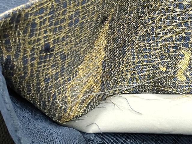 平和屋着物●両面 六通柄袋帯 小広富之 唐織 幾何学文様 金糸 正絹 逸品 DAAV9270ob