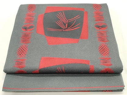 平和屋着物●全通柄袋帯 切嵌松葉間道 正絹 逸品 未使用 DAAV9273ob