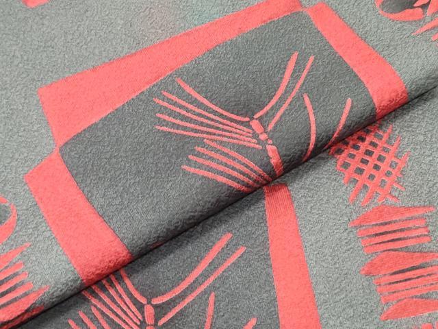 平和屋着物●全通柄袋帯 切嵌松葉間道 正絹 逸品 未使用 DAAV9273ob
