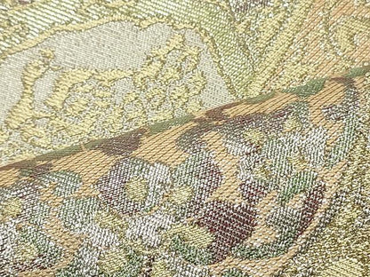 平和屋着物●西陣　川島織物　六通柄　本袋帯　切嵌正倉院花唐草文　金銀糸　正絹　逸品　DAAV9275ob