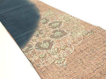 平和屋着物●太鼓柄袋帯 生紬 道長正倉院花文 正絹 逸品 DAAV9332ob