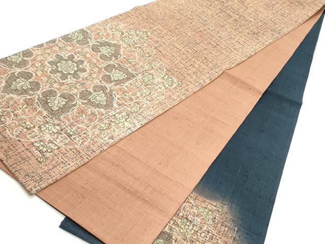 平和屋着物●太鼓柄袋帯 生紬 道長正倉院花文 正絹 逸品 DAAV9332ob
