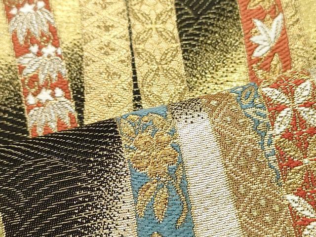 平和屋着物●六通柄袋帯 唐俑箔 鬘帯吉祥文 金糸 正絹 逸品 DAAV9379ob