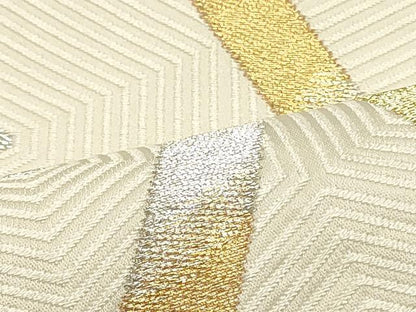平和屋着物●六通柄袋帯 立涌文 金銀糸 正絹 逸品 DAAV9386ob