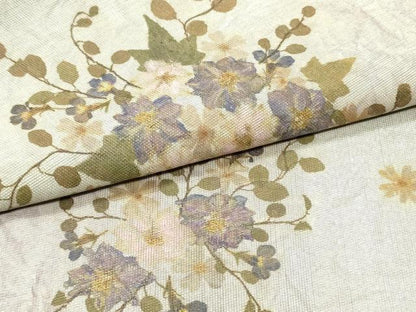 平和屋着物●太鼓柄袋帯 押し花 草花文 正絹 逸品 DAAV9394ob