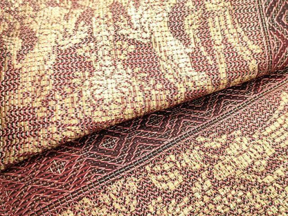 平和屋着物●つけ帯 狩猟草花文 金糸 正絹 逸品 DAAV9429ob