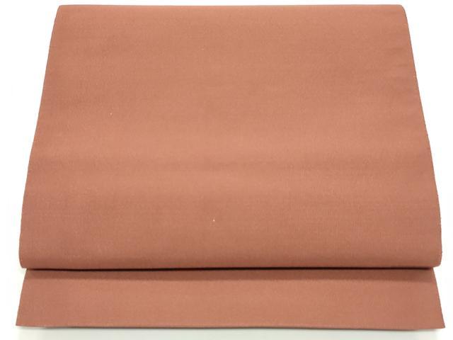 平和屋着物●爪掻き本綴れ 八寸名古屋帯 赤錆色 正絹 逸品 DAAV9437ob