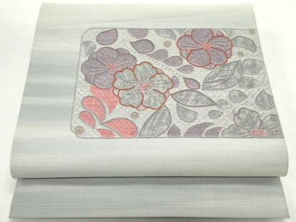 平和屋着物●八寸名古屋帯 総刺繍 辻が花 正絹 逸品 DAAV9460ob