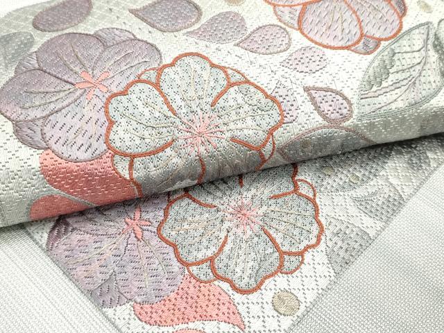 平和屋着物●八寸名古屋帯 総刺繍 辻が花 正絹 逸品 DAAV9460ob