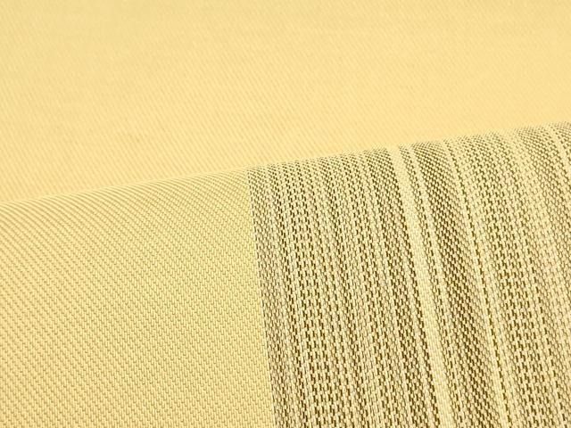 平和屋着物●全通柄袋帯 間道 萱草色 正絹 逸品 DAAV9463ob