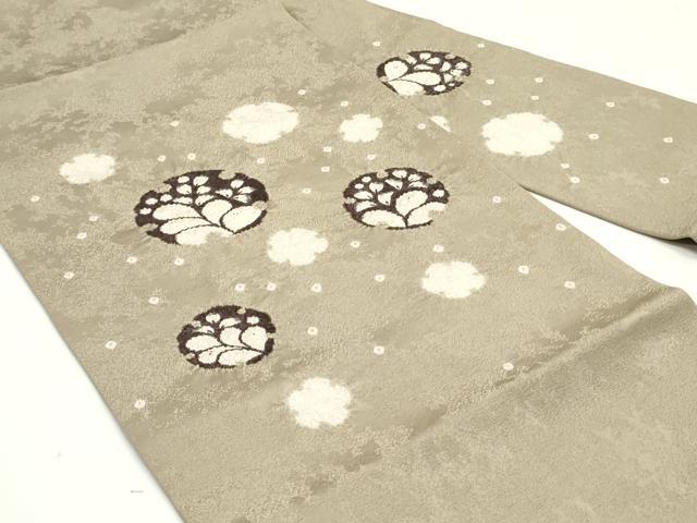 平和屋着物●九寸名古屋帯　絞り　雪輪花文　正絹　逸品　未使用　DAAV9518ob