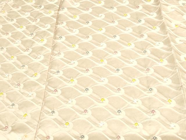 平和屋着物▽上質な小紋 単衣 総絞り 菱文 正絹 逸品 DAAV9521sf