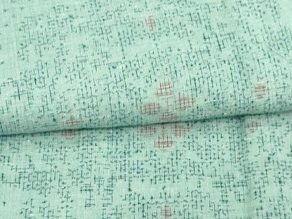 平和屋着物▽本場結城紬 単衣 100亀甲 正倉院花文 正絹 逸品 DAAV9522sf