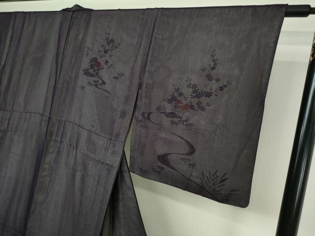 平和屋着物▽訪問着 単衣 無双 紗袷 紗×絽 草花文 正絹 逸品 DAAV9524sf