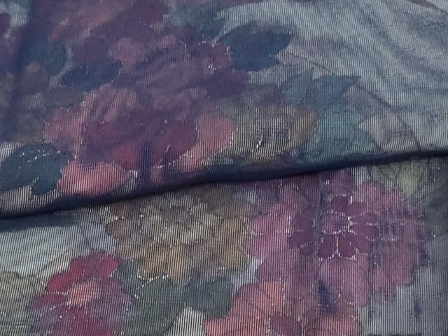 平和屋着物▽訪問着 単衣 無双 紗袷 紗×絽 地紙草花文 金彩 正絹 逸品 DAAV9526sf