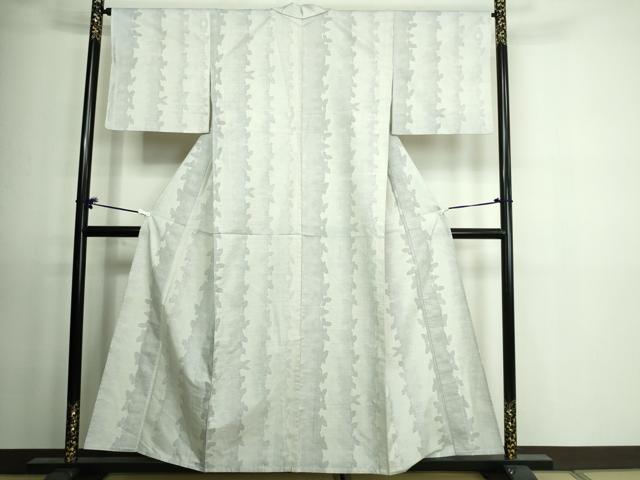 平和屋着物▽本場大島紬 白大島 単衣 9マルキ 変わり間道 正絹 逸品 DAAV9527sf