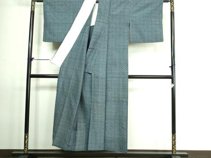 平和屋着物▽上質な紬 単衣 変わり間道 正絹 逸品 DAAV9534sf
