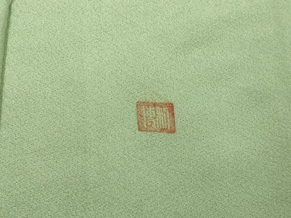 平和屋着物▽訪問着 単衣 作家物 人物風景文 暈し染め 金彩 正絹 逸品 DAAV9537sf