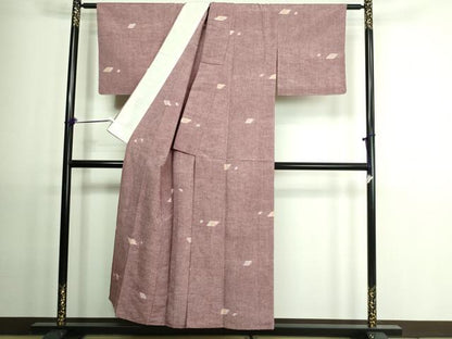 平和屋着物▽上質な紬 単衣 舞花文 正絹 逸品 未使用 DAAV9538sf