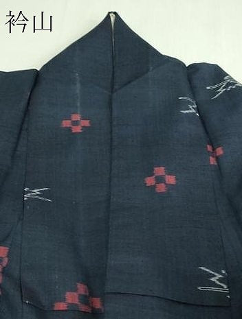 平和屋着物▽上質な紬 単衣 松皮菱文 正絹 逸品 DAAV9540sf