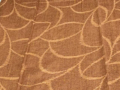 平和屋着物▽上質な紬　単衣　唐草文　正絹　逸品　DAAV9543sf