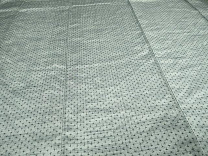 平和屋着物▽上質な紬 単衣 十字絣 正絹 逸品 未使用 DAAV9547sf