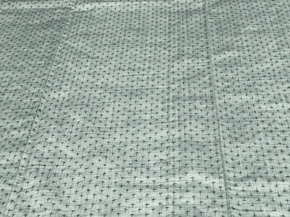 平和屋着物▽上質な紬 単衣 十字絣 正絹 逸品 未使用 DAAV9547sf