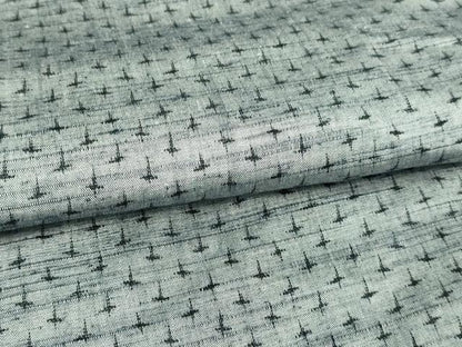 平和屋着物▽上質な紬 単衣 十字絣 正絹 逸品 未使用 DAAV9547sf