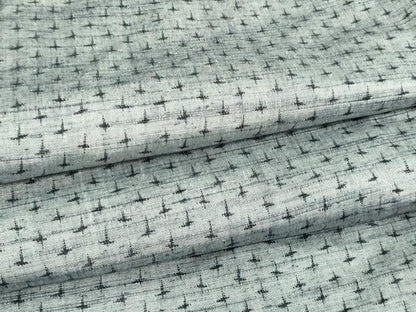平和屋着物▽上質な紬 単衣 十字絣 正絹 逸品 未使用 DAAV9547sf