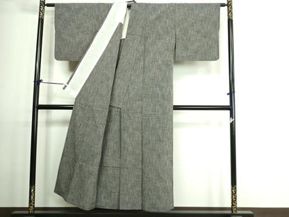 平和屋着物▽上質な紬 単衣 霞文 正絹 逸品 DAAV9548sf