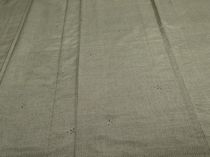 平和屋着物▽上質な紬 単衣 舞葉文 正絹 逸品 DAAV9549sf