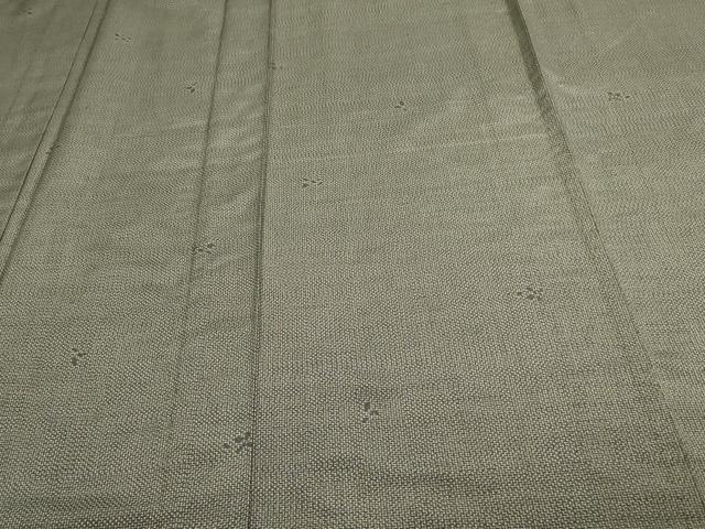 平和屋着物▽上質な紬 単衣 舞葉文 正絹 逸品 DAAV9549sf
