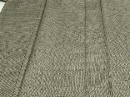 平和屋着物▽上質な紬 単衣 舞葉文 正絹 逸品 DAAV9549sf