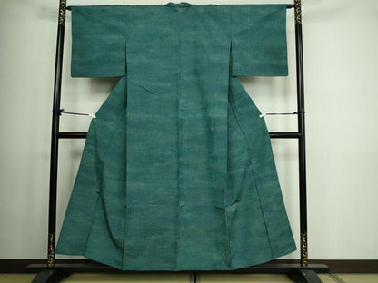 平和屋着物▽上質な紬 単衣 霞文 正絹 逸品 DAAV9563sf