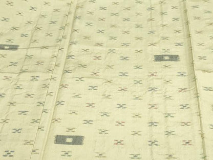 平和屋着物▽上質な紬 単衣 吉祥花文 正絹 逸品 DAAV9564sf